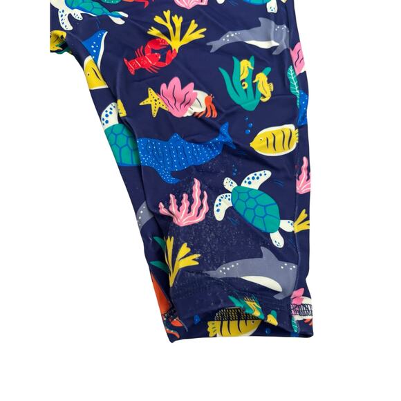 Baby Boden Swim Set Kids 2-3Y 98cm Navy Two Piece Rash Guard Ocean Life UPF 50+ - Picture 4 of 16